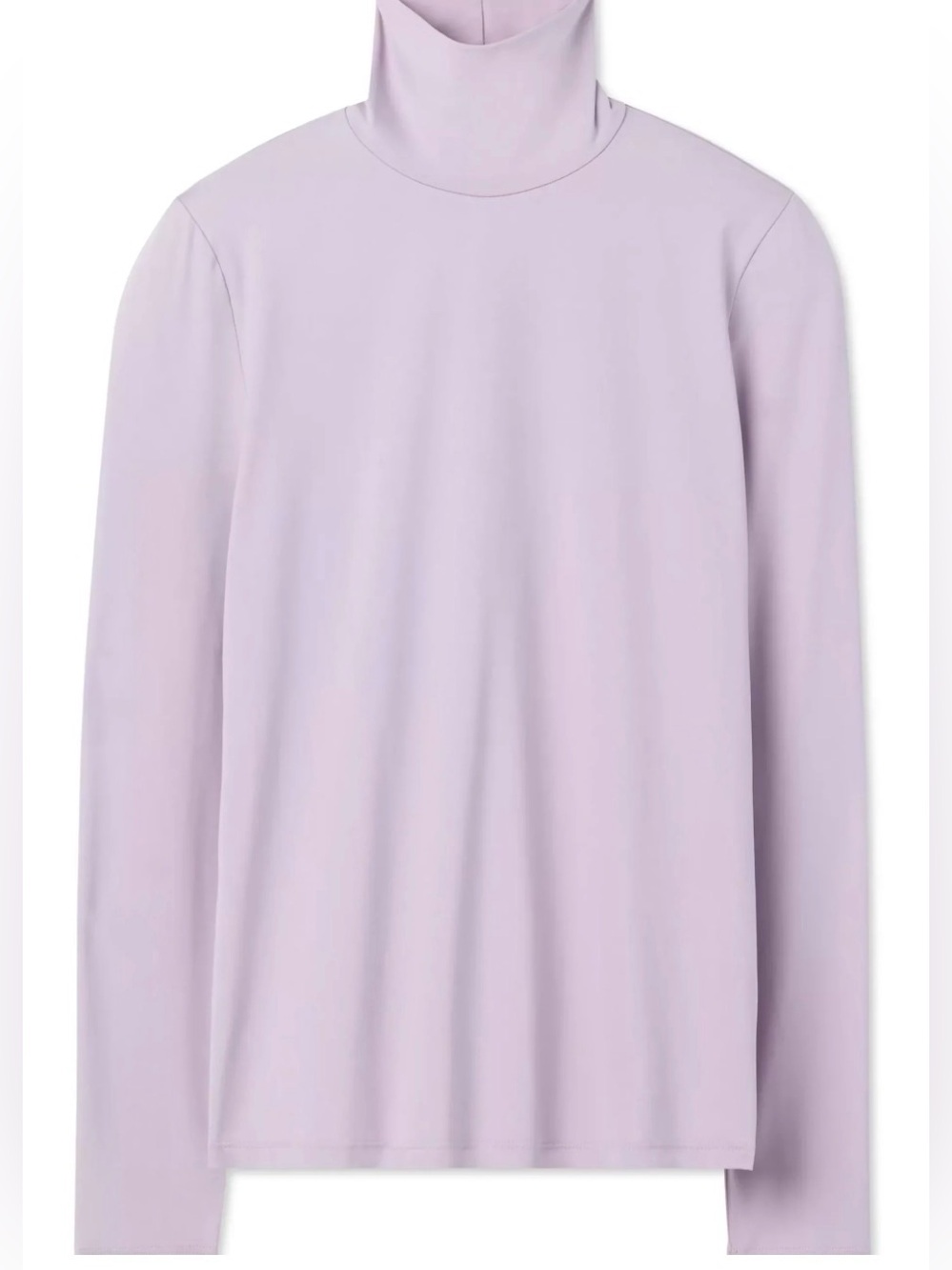 St. John Nuda Ribbed LS Turtleneck XS Lavender Lux Lightweight Minimalist